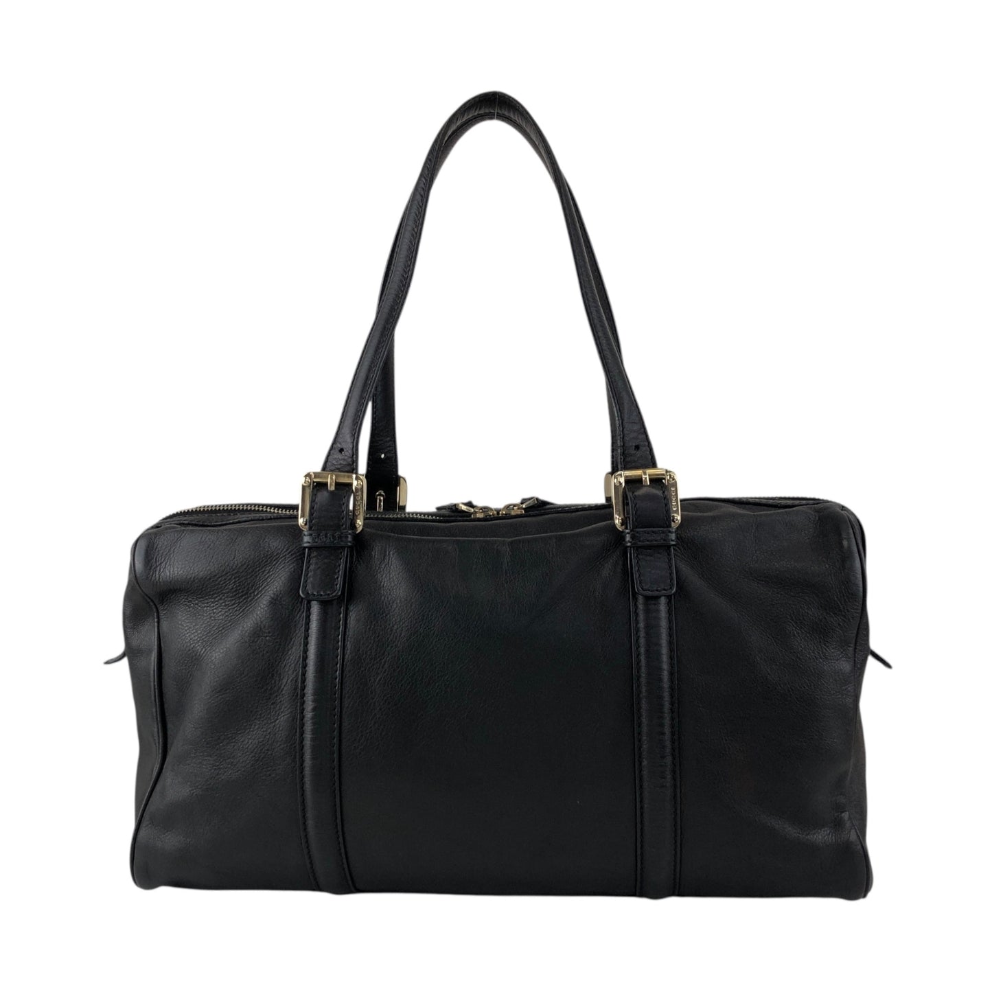 GUCCI GG Motif Small Boston bag Handbag Black Vintage f7jncz