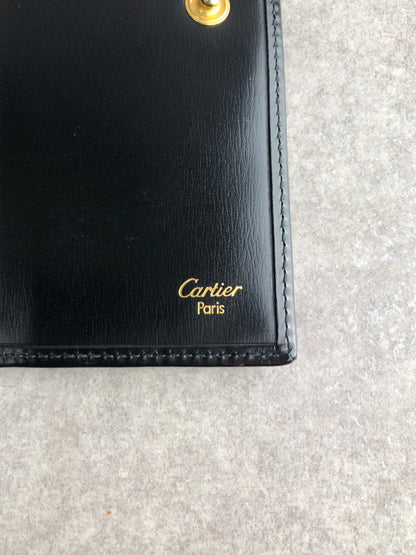 Cartier Trifold Wallet Black Vintage c3eb42