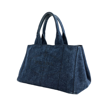 PRADA Canapa Handbag Indigo Vintage  hxdtf6