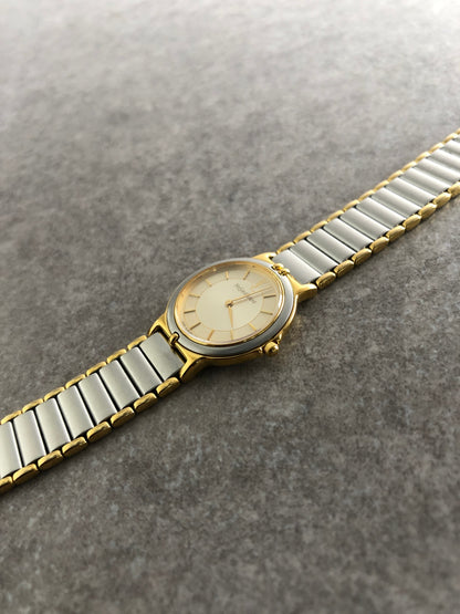 Yves Saint Laurent YSL Logo Quartz Watch Silver 2200-228481 TA Vintage yis3b6