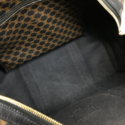 CELINE Macadam Blason Two-way Handbag Shoulder bag Boston bag Black Vintage a68hfi