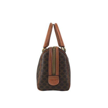CELINE Macadam Blason Two-way Small Boston bag Shoulder bag Brown Vintage raubfw