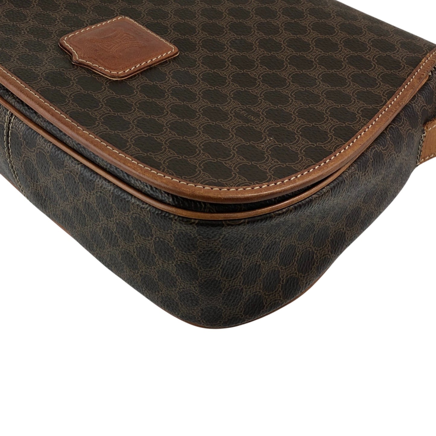 CELINE Macadam Blason Shoulder bag Brown Vintage huc7ji