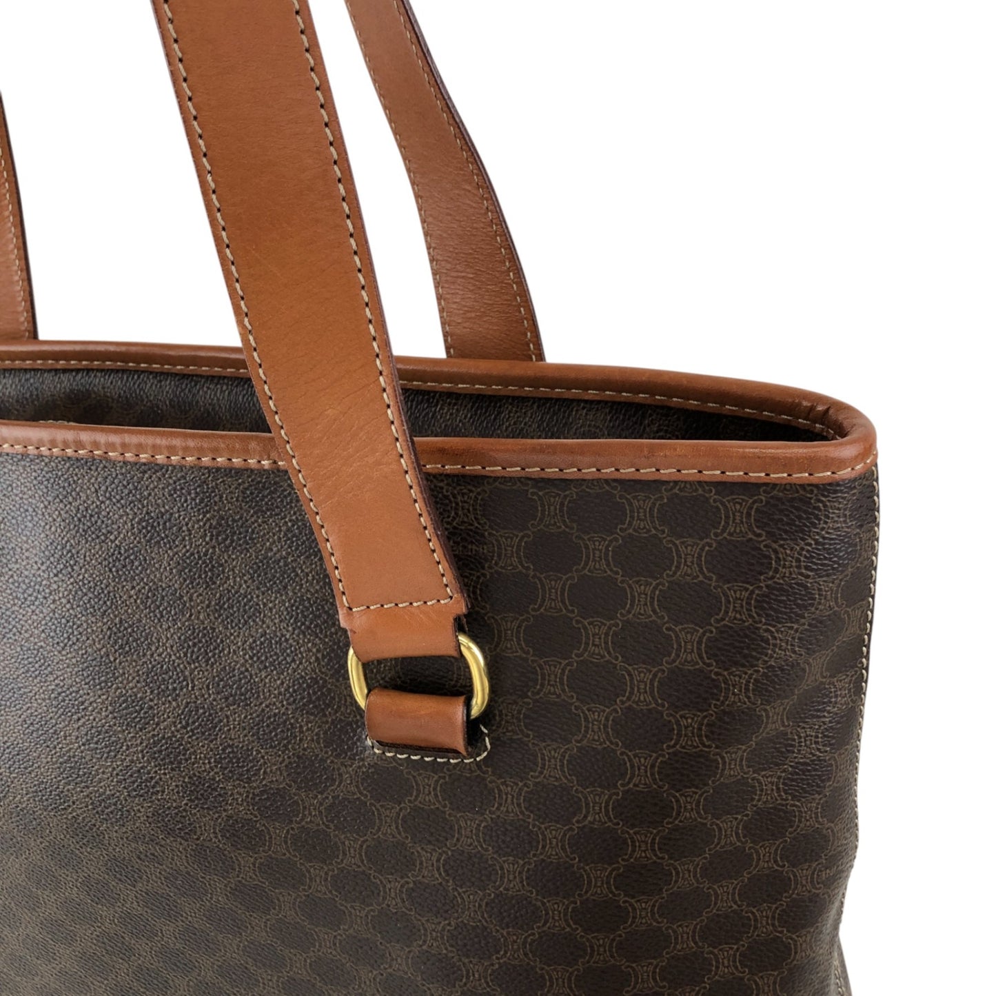CELINE Macadam Totebag Brown Vintage iticcu
