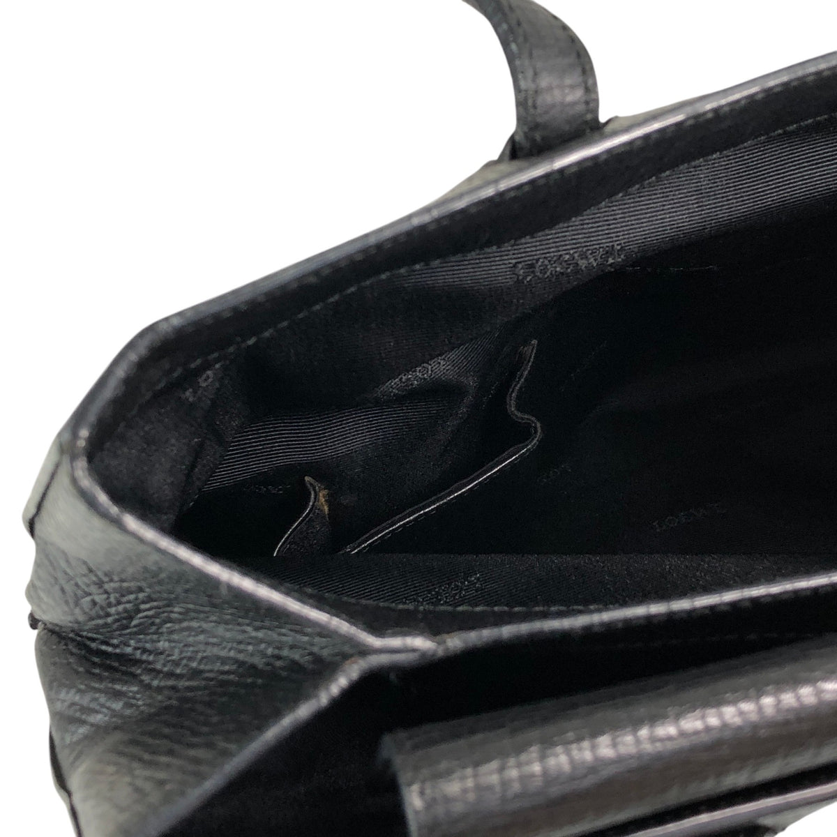 LOEWE Logo Embossed Handbag Black Vintage xvn4mm