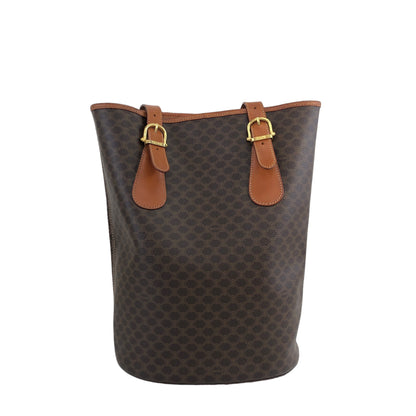 CELINE Macadam Blason Handbag Totebag Brown Vintage ui3dbx