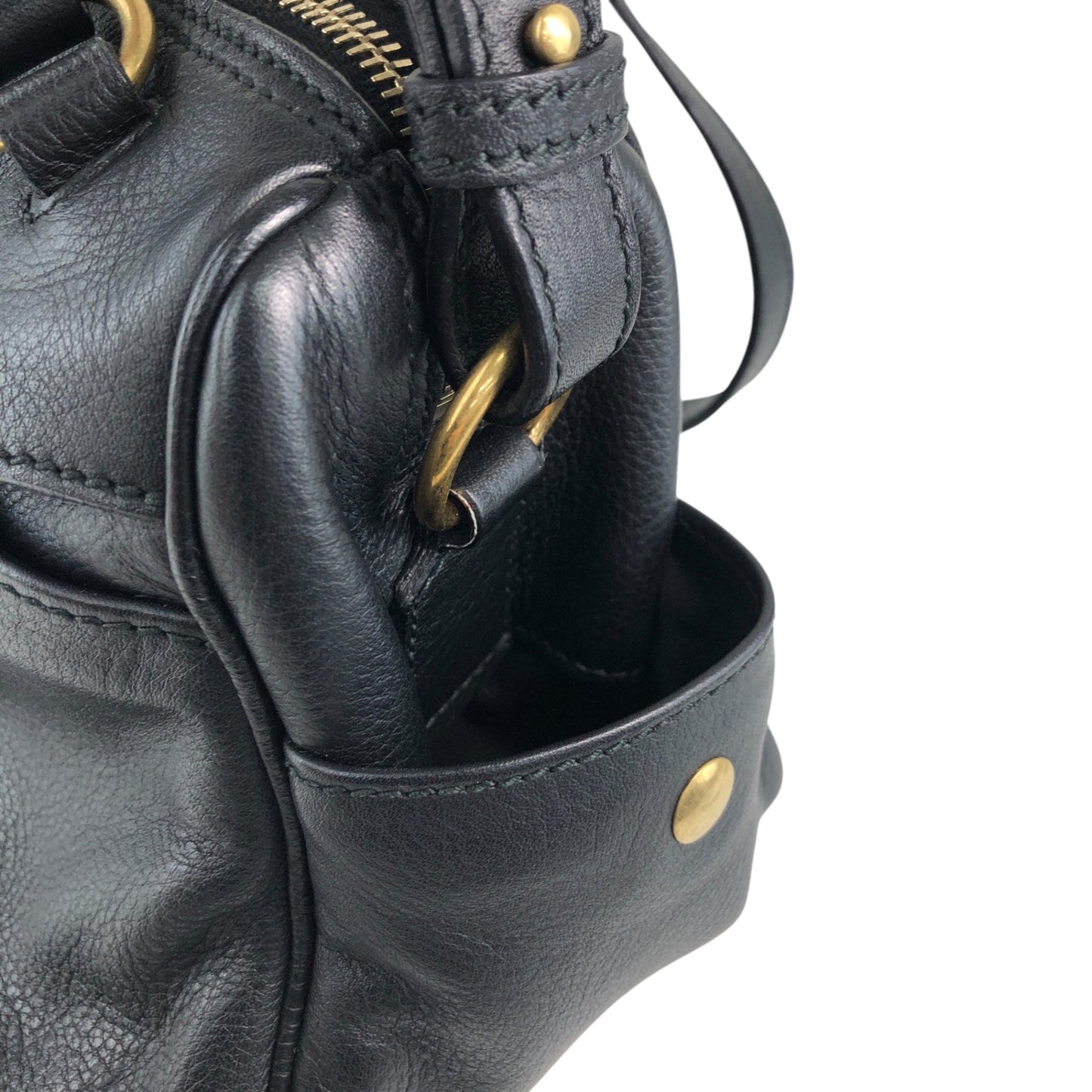 Yves Saint Laurent Two-way Handbag Shoulder bag Black Vintage wu64ez