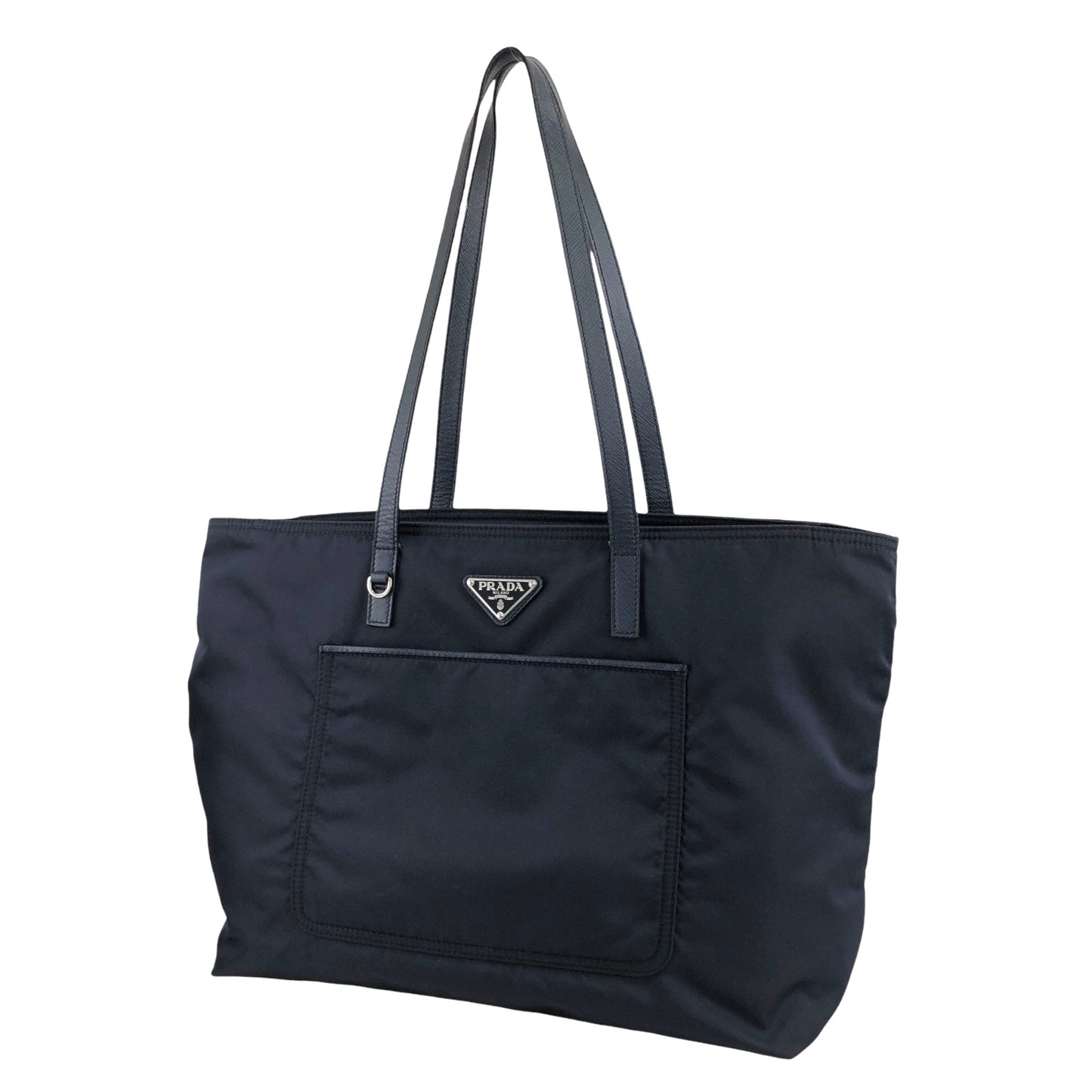 PRADA Tessuto Triangle Logo Totebag Navy Vintage 3j5ghg