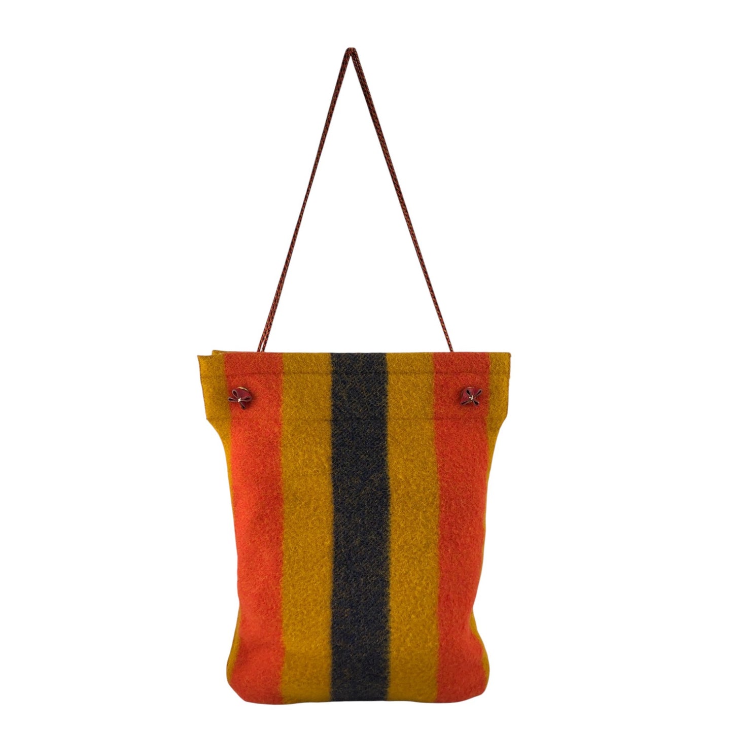 HERMES Shoulder bag Orange×Black Vintage 4k68f7