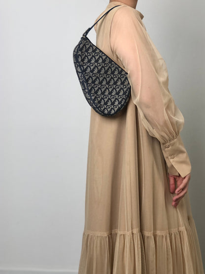 Christian Dior Trotter Shoulder bag Blue Vintage d5g4uj