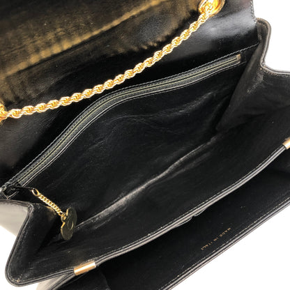 CELINE Blason Chain Shoulder bag Black Vintage 8tu6wa