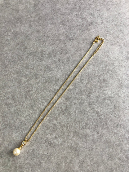 Christian Dior Necklace Gold Vintage f5euhf