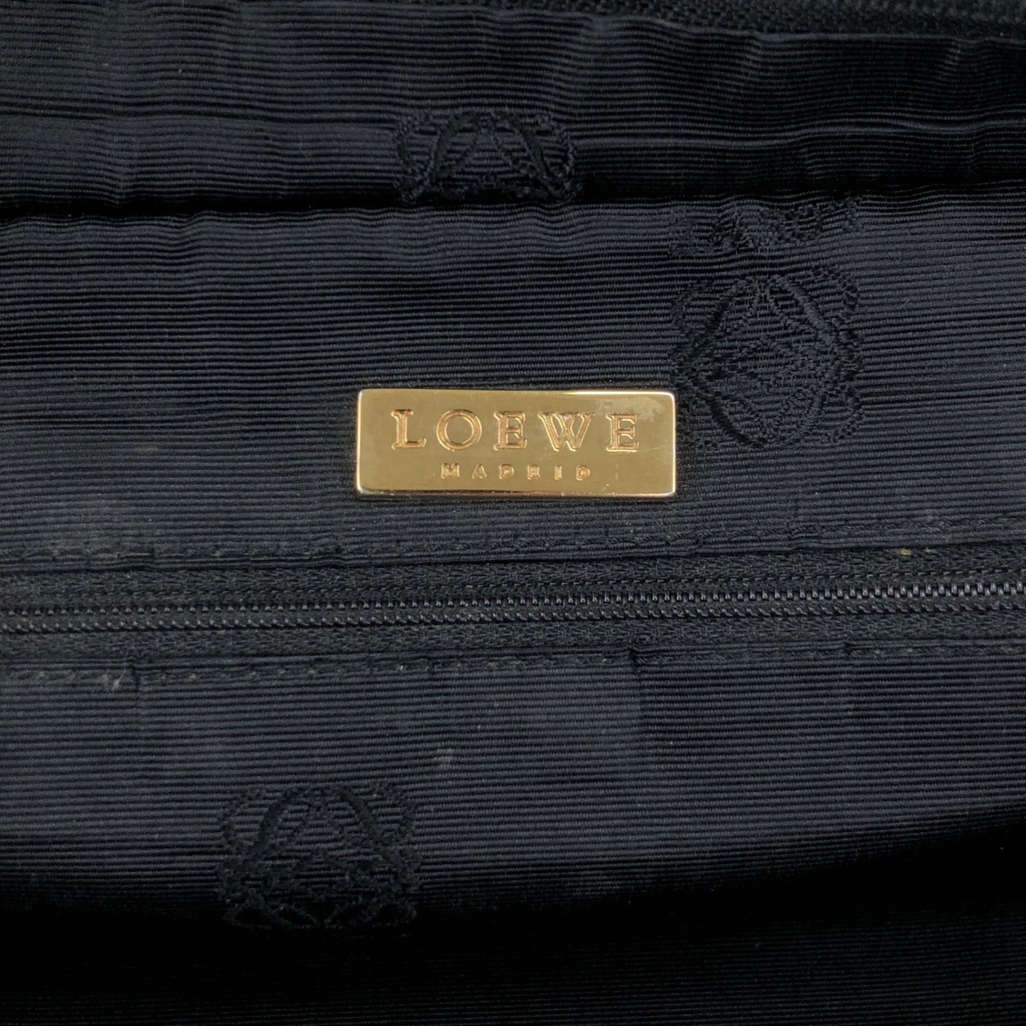 LOEWE Amazona28 Anagram Handbag Boston bag Black Vintage bda233