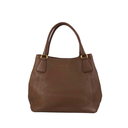 PRADA Logo Two-way Handbag Shoulder bag Brown Vintage avpisn