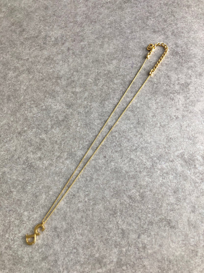 Christian Dior CD Logo Necklace Gold Vintage 8jsr7j