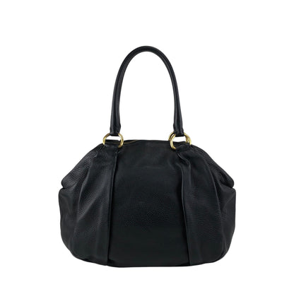 PRADA Logo Handbag Totebag Black Vintage 7zspmn