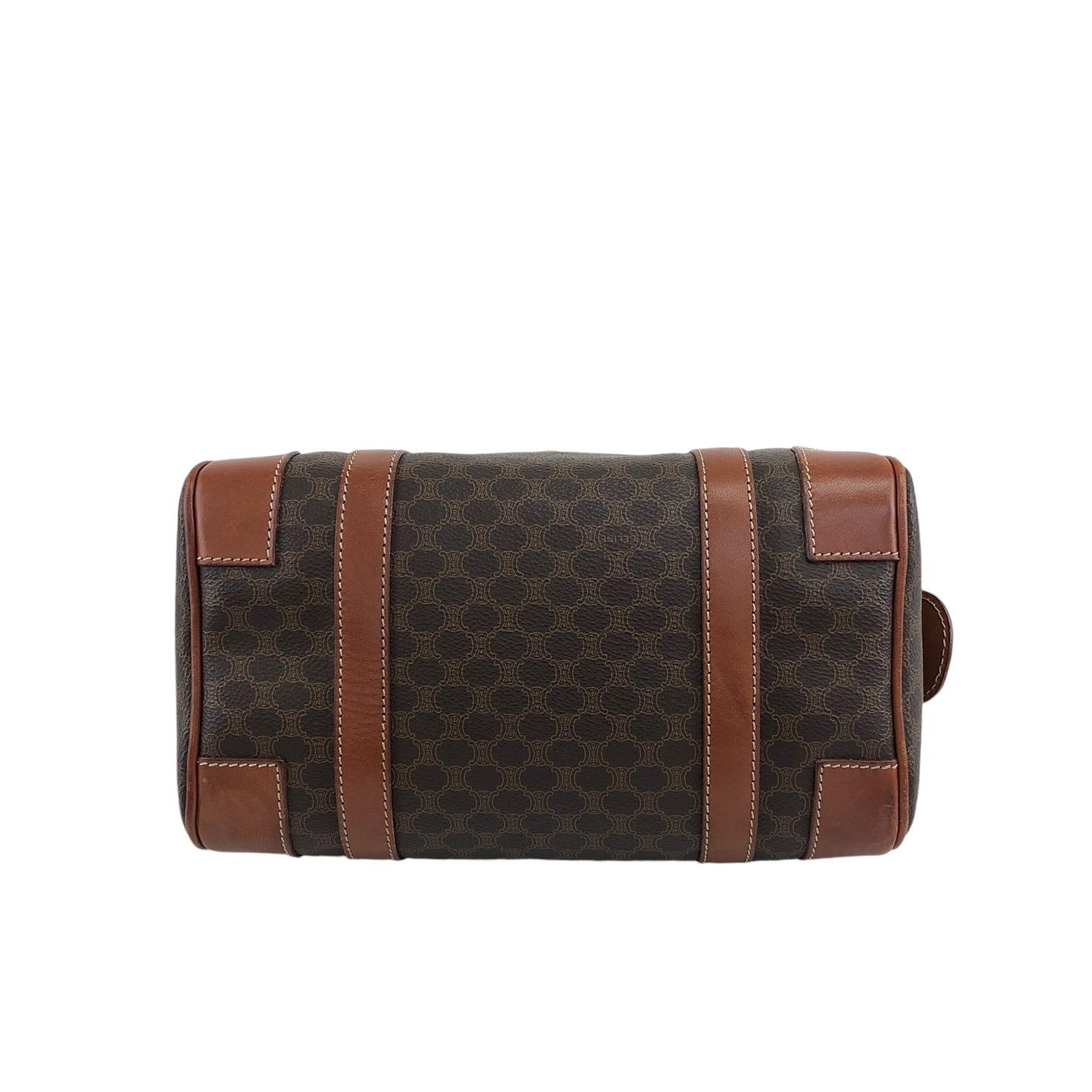 CELINE Macadam Blason Handbag Brown Vintage xiw3ui