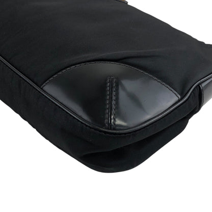 PRADA 三角形標誌單肩包 黑色 復古 st38ni