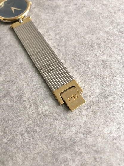 Christian Dior Quartz Watch Silver×Gold Vintage m8wvnb