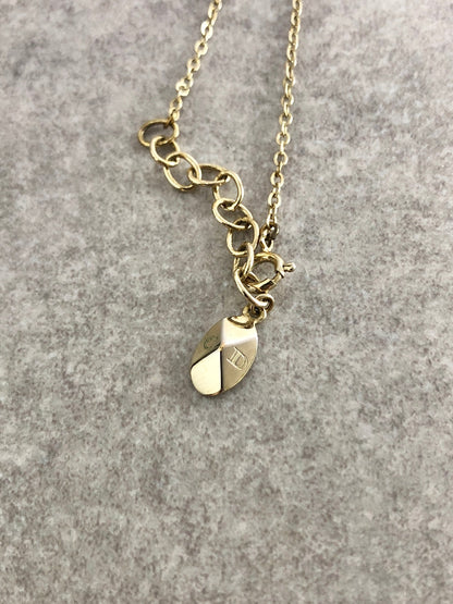 Christian Dior CD Logo Necklace Gold Vintage cdhu6c