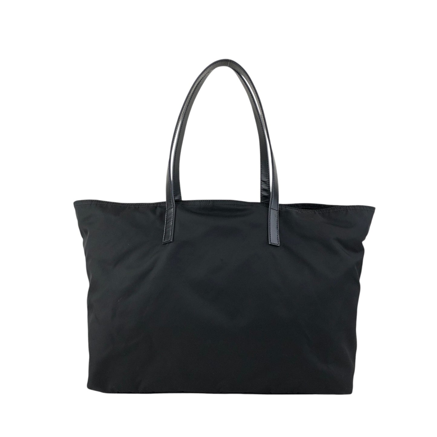 PRADA Tessuto Triangle Logo Totebag Black Vintage naaxd3