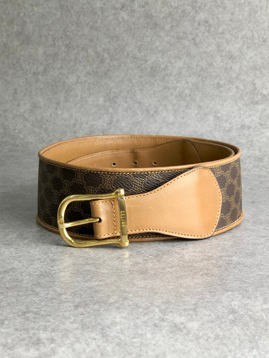 CELINE Macadam Belt Brown Vintage tzt2w3