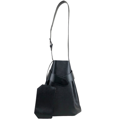 LOUIS VUITTON Epi Drawstring Shoulder bag Black Vintage wfvx5e