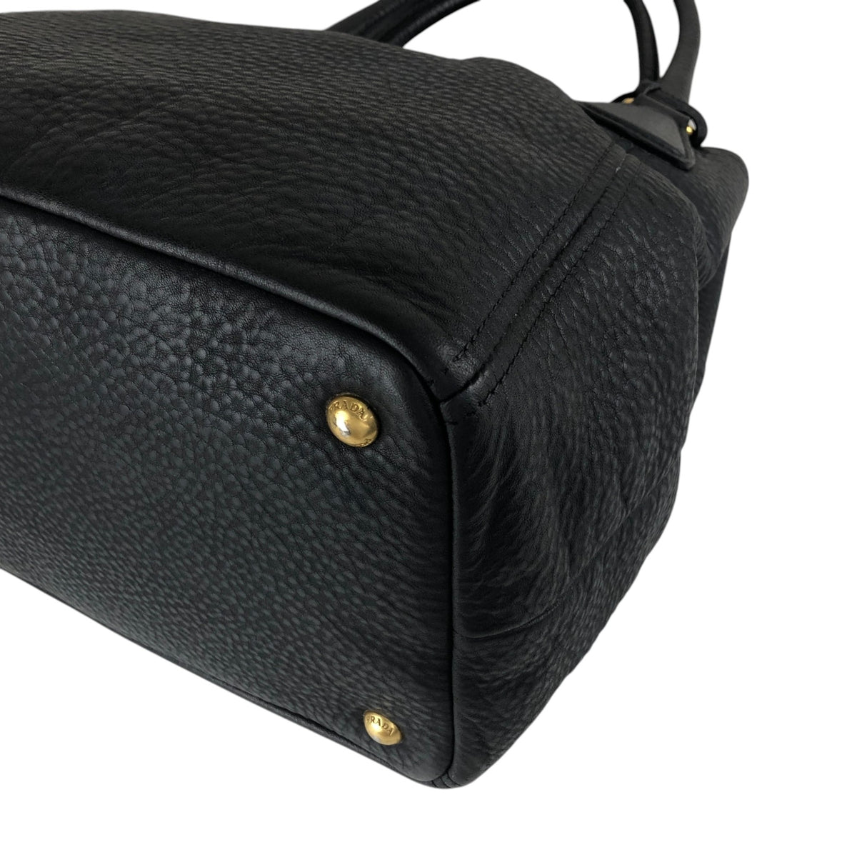 PRADA Logo Totebag Black Vintage fpj5iw