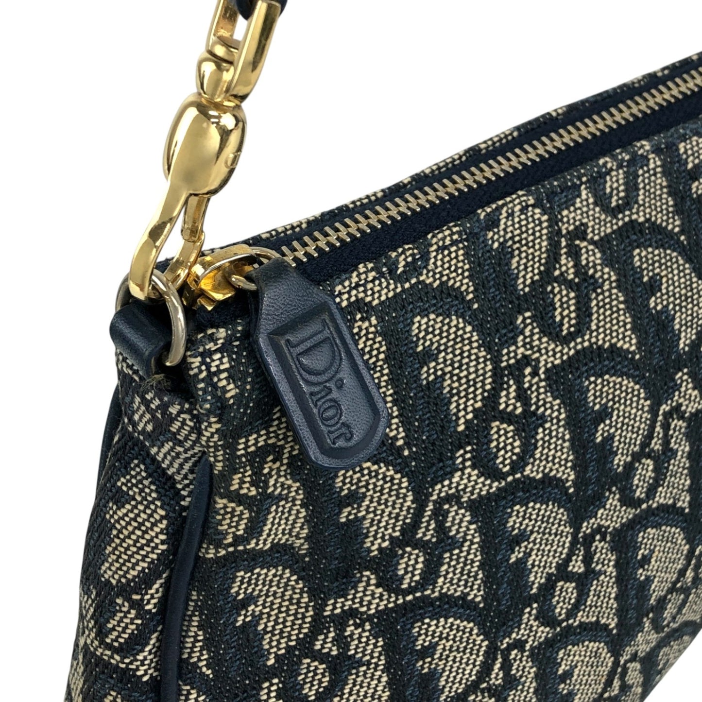 Christian Dior Trotter Shoulder bag Navy Vintage e4vgt6