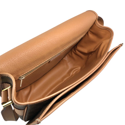 CELINE Macadam Blason Shoulder bag Brown Vintage mgt7zs