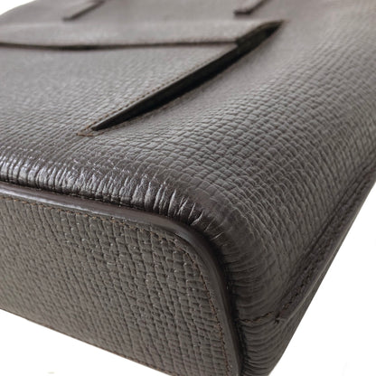 LOEWE Logo Motif Embossed Leather Handbag Brown Vintage k3v6eu