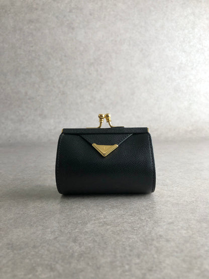 Yves Saint Laurent YSL Logo Metal Clasp Coin Purse Black Vintage r72wjp