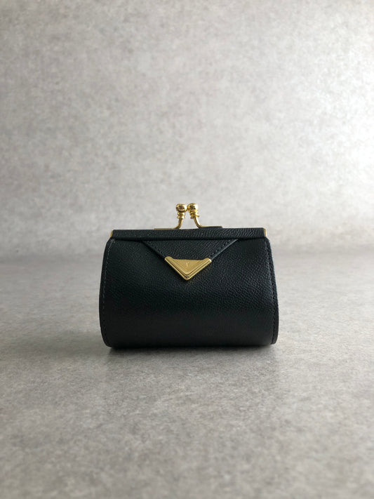Yves Saint Laurent YSL Logo Metal Clasp Coin Purse Black Vintage r72wjp