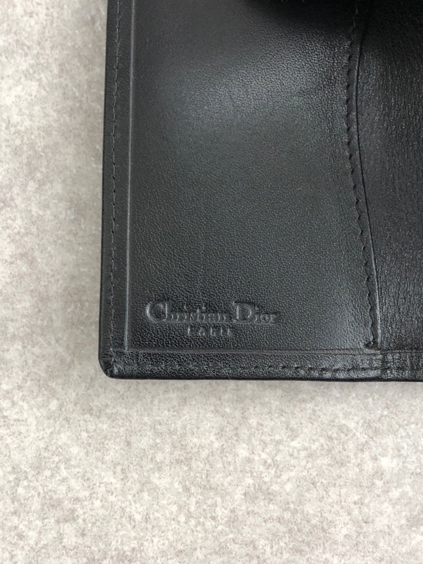 Christian Dior Logo Key Case Black Vintage s324bp