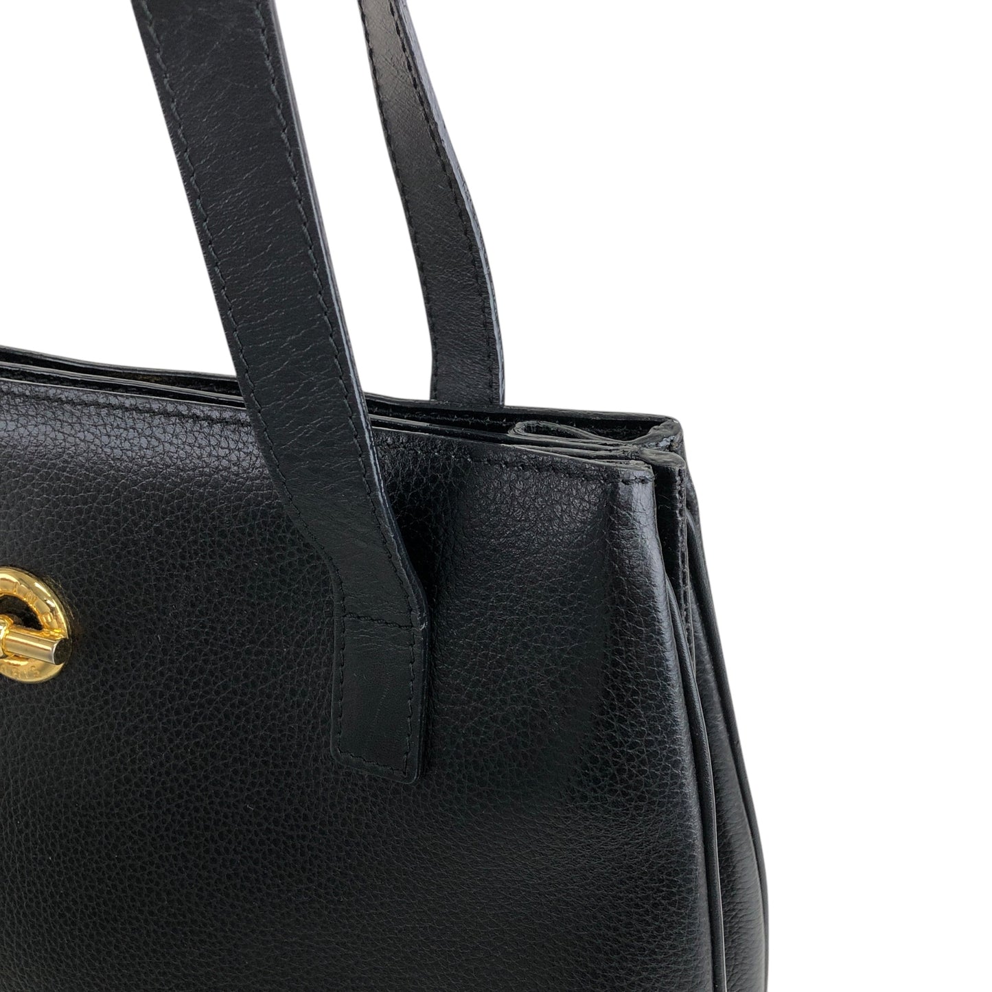 CELINE Toggle Clasp Shoulder bag Black Vintage dfgr6w