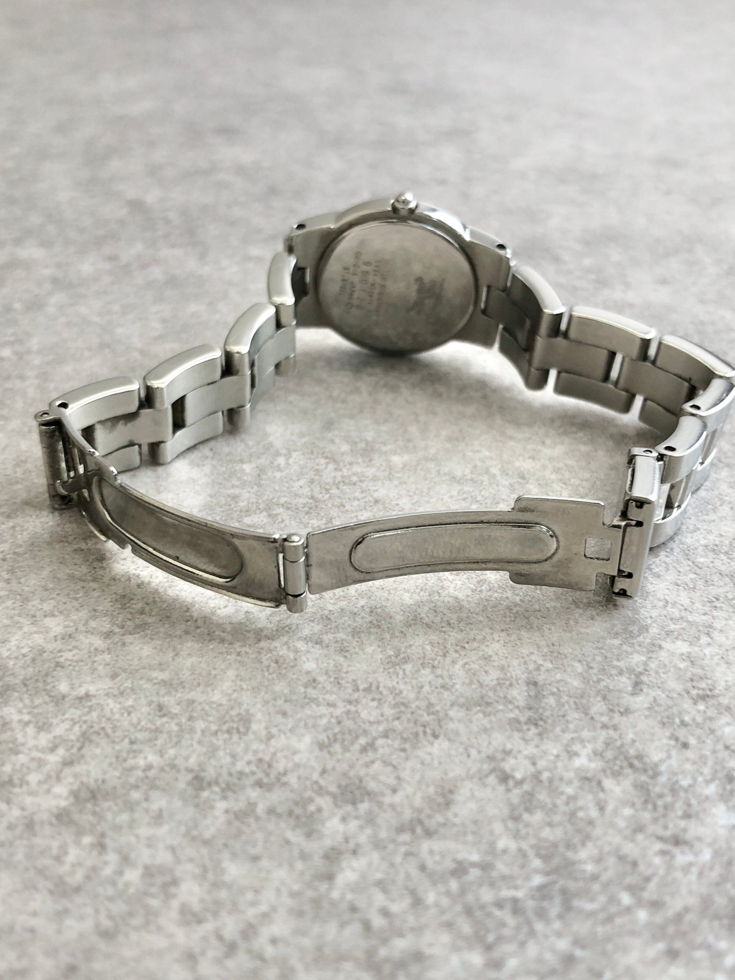 BURBERRY Logo Watch Silver 5421-H11411 Vintage 38ehpt