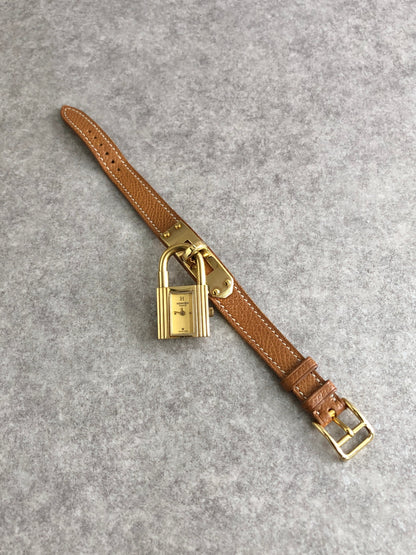 HERMES Quartz Watch Brown Vintage 6kuddk