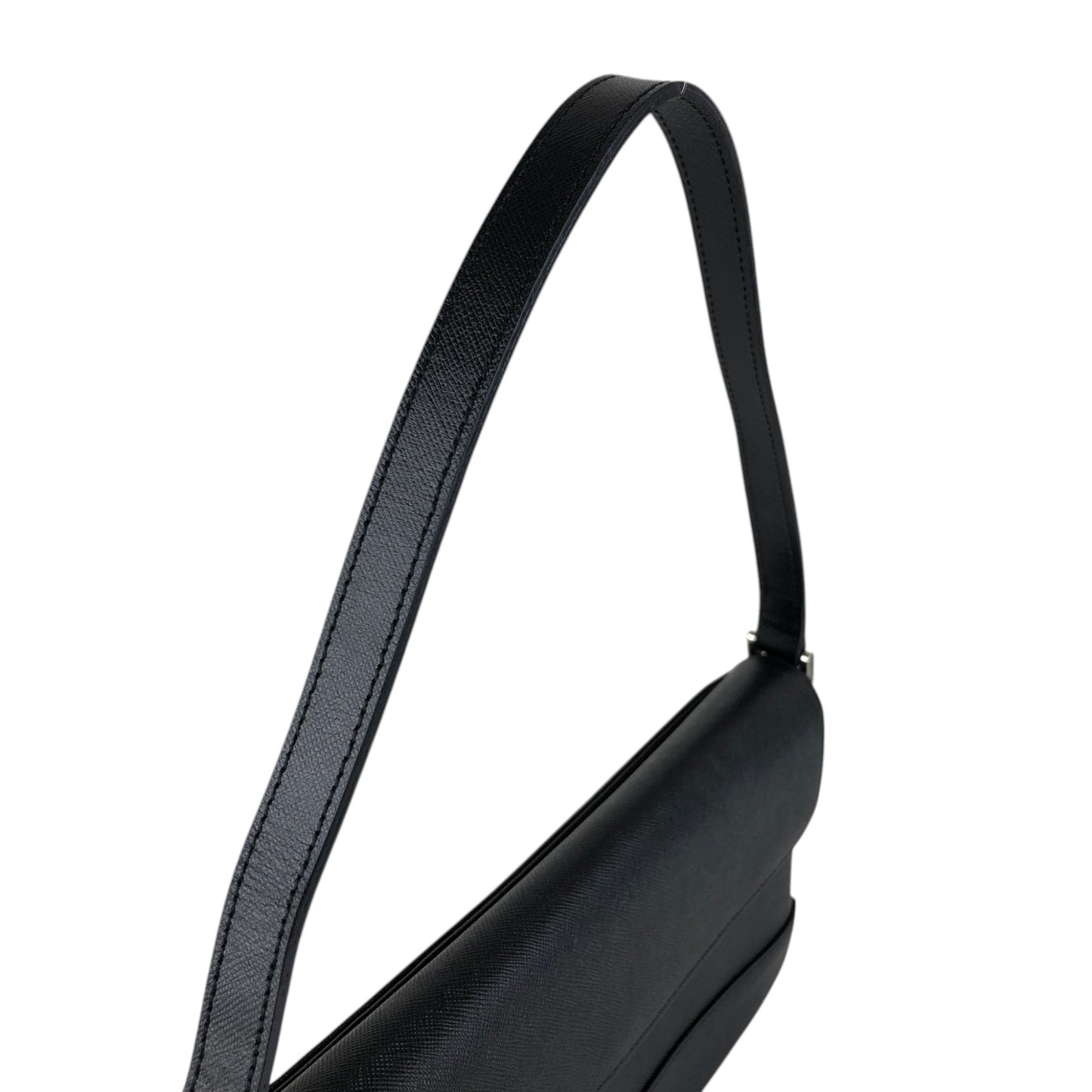 BURBERRY Logo Shoulder bag Black Vintage h4dw5e