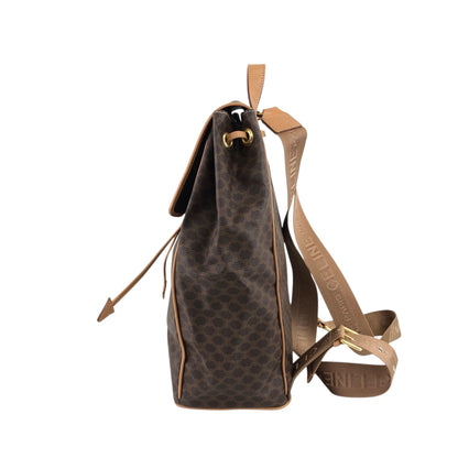 CELINE Macadam Gancini Backpack Brown Vintage x8u3v3