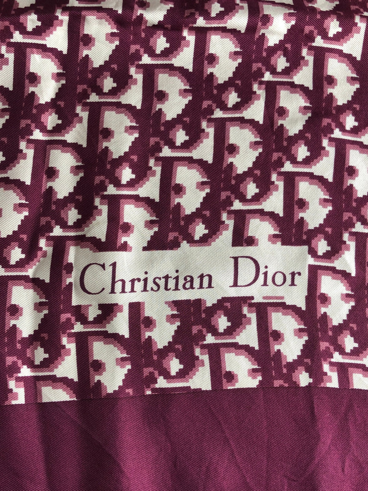 Christian Dior Trotter SILK Scarf Violet Vintage 2iaf4u