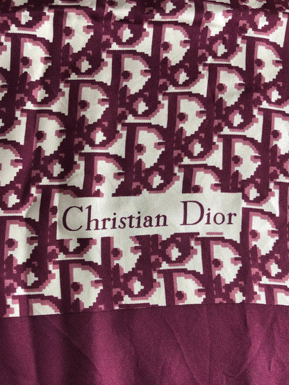 Christian Dior Trotter SILK Scarf Violet Vintage 2iaf4u