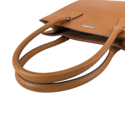 PRADA Triangle Logo Totebag Brown Vintage isz7da
