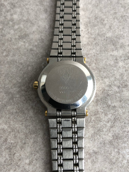 GUCCI Quartz Watch Silver×Gold 9000L Vintage 5tjs4e