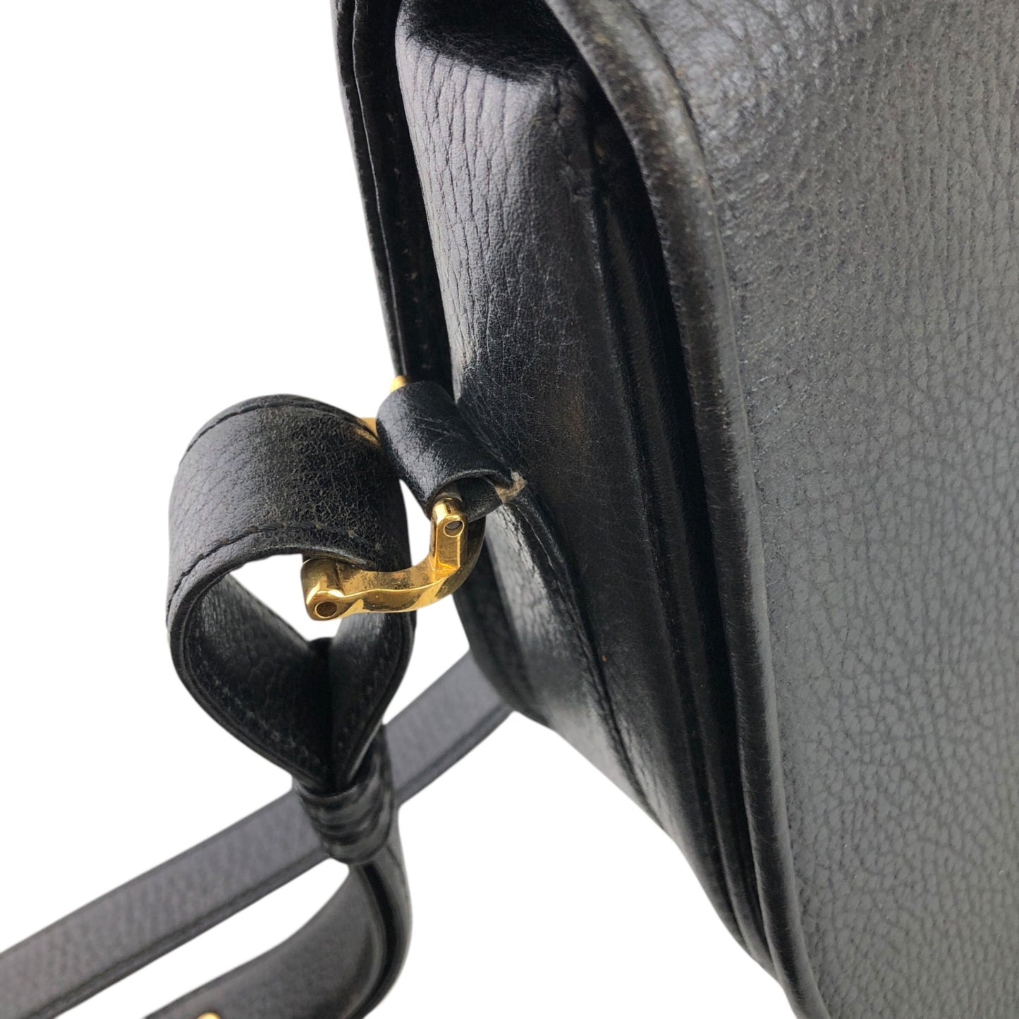 Cartier Logo Embossed Shoulder bag Black Vintage nucjig