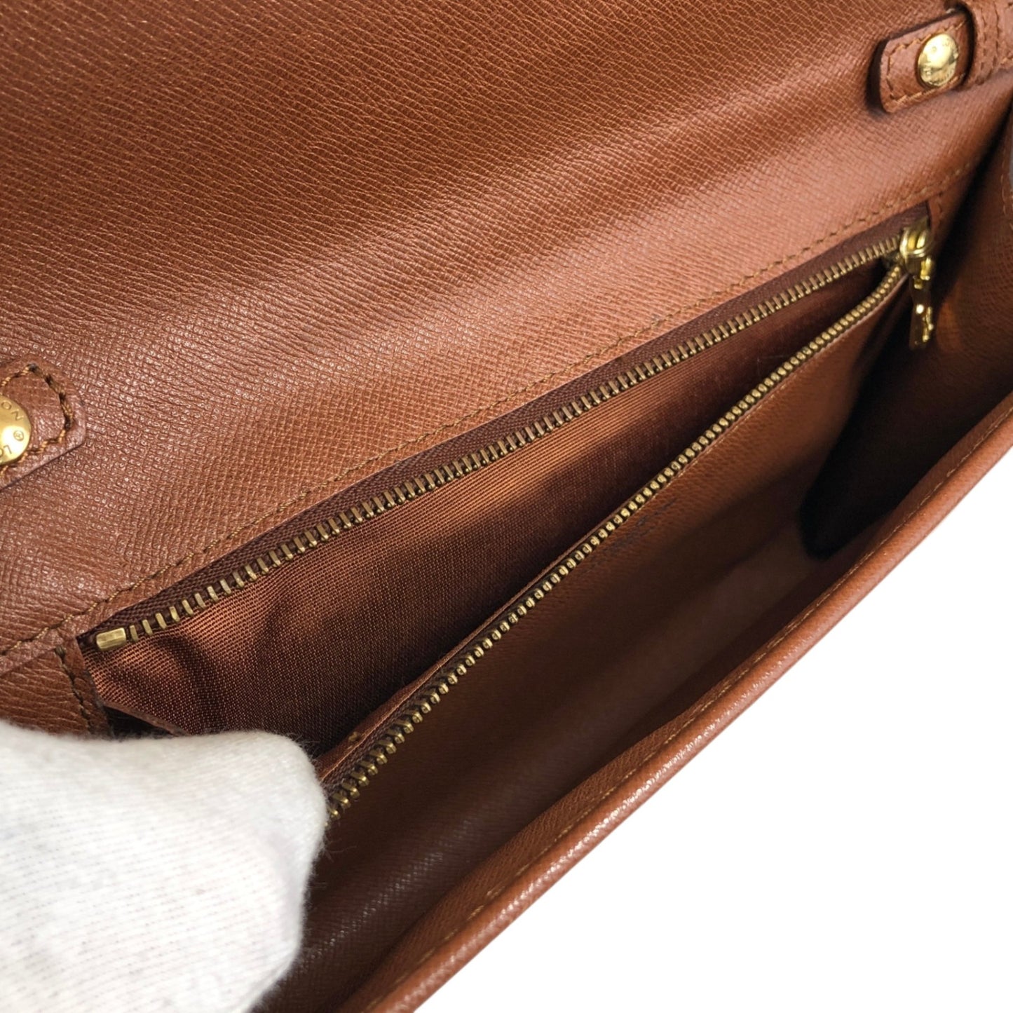 LOUIS VUITTON Monogram Shoulder bag Brown Vintage yz6dcp