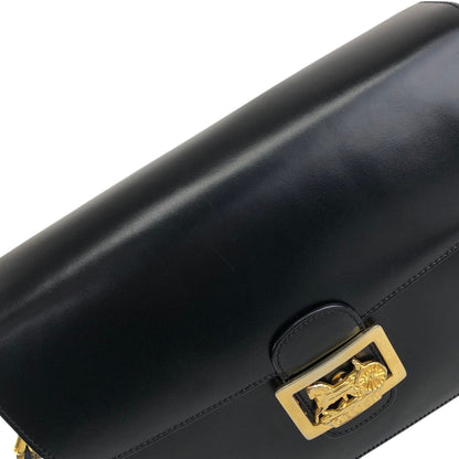CELINE Horse Carriage Crossbody Shoulder bag Black Vintage zkdk65