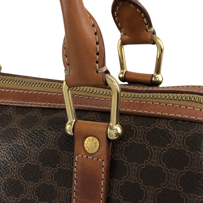 CELINE Macadam Blason Handbag Boston bag Brown Vintage ikwctp
