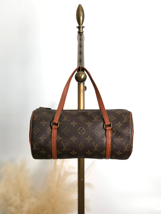 LOUIS VUITTON Monogram Handbag Brown Vintage m5my8g