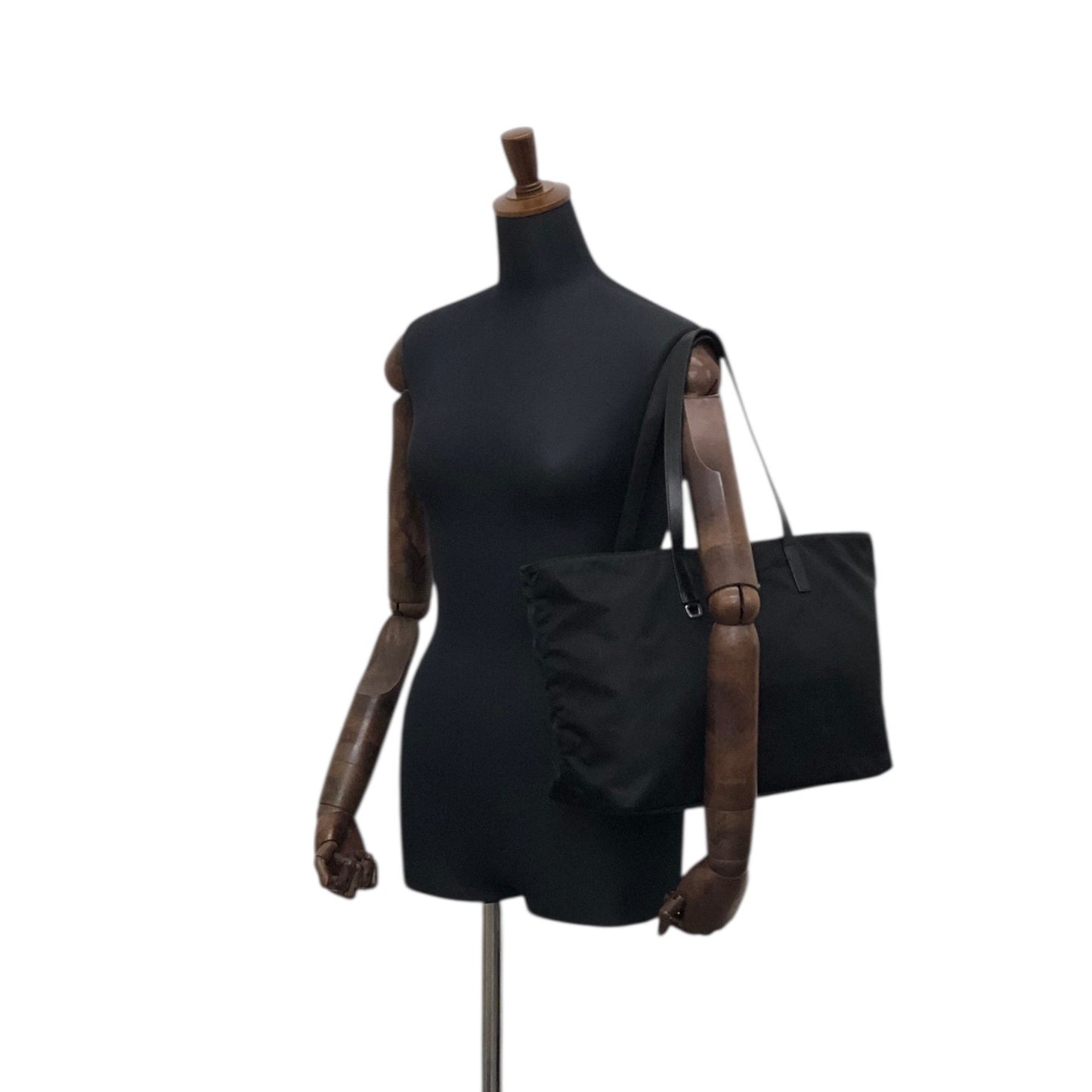 PRADA Tessuto Triangle logo Totebag Black Vintage rkbgyy