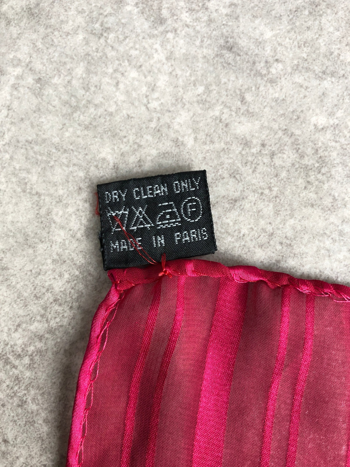 Cartier Scarf White Pink Silk  Vintage 32kszu